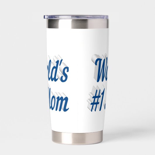 Blauwe tekst mam zee geïsoleerde drinkbeker (Rechts)