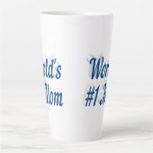 Blauwe tekst mam zee latte mok (Voorkant)