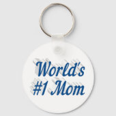 Blauwe tekst mam zee sleutelhanger (Voorkant)