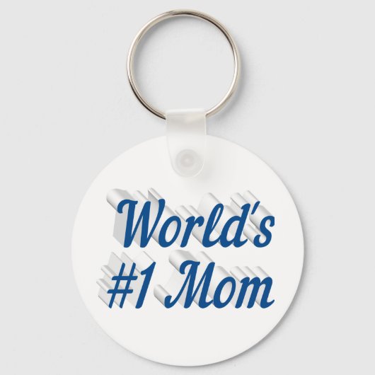 Blauwe tekst mam zee sleutelhanger (Voorkant)