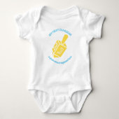 Blauwe tekst "My First Chanukah" Romper (Voorkant)