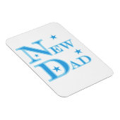 Blauwe tekst Nieuwe pap cadeaus Magneet (Rechterzijde)