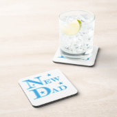 Blauwe tekst Nieuwe pap cadeaus Onderzetter (Rechterzijde)