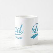 Blauwe tekst papa sinds [jaar] Classic Mok (Center)