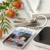 Blauwe tekst zee Nana foto Sleutelhanger (Voorkant Rechts)