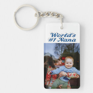 Blauwe tekst zee Nana foto Sleutelhanger