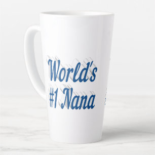 Blauwe tekst zee Nana Latte Mok