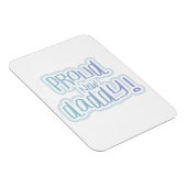 Blauwe tekstgroep Nieuwe Papa-cadeautjes Magneet (Rechterzijde)