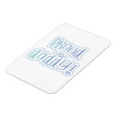 Blauwe tekstgroep Nieuwe Papa-cadeautjes Magneet (Linkerzijde)