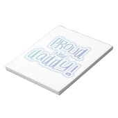 Blauwe tekstgroep Nieuwe Papa-cadeautjes Notitieblok (Linkerzijde)