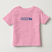 Blauwe tekstringer T Kinder Shirts (Voorkant)