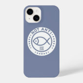 Blauwe telefoonhoesje Niet Anti Fish iPhone Hoesje (Achterkant)