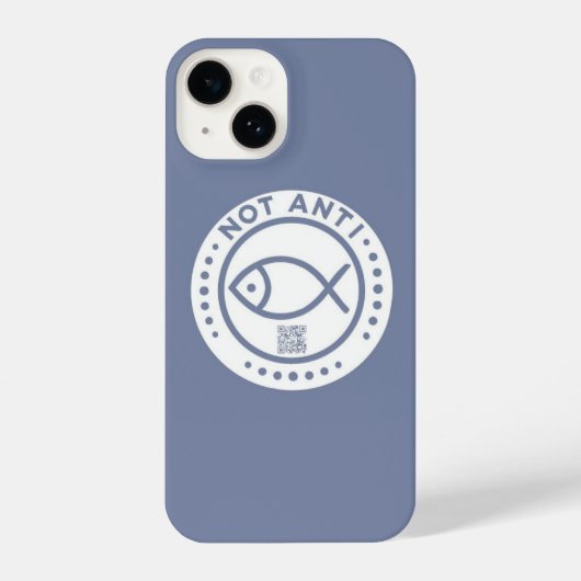 Blauwe telefoonhoesje Niet Anti Fish iPhone Hoesje (Achterkant)