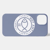 Blauwe telefoonhoesje NotAntiFish iPhone Hoesje (Achterkant horizontaal)