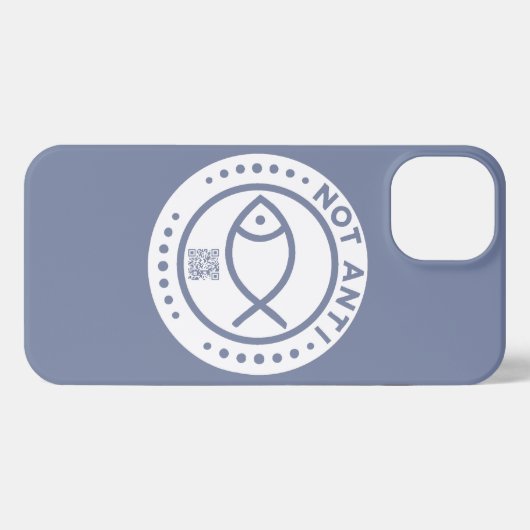 Blauwe telefoonhoesje NotAntiFish iPhone Hoesje (Achterkant horizontaal)