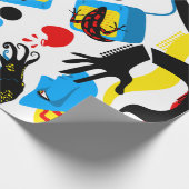 Blauwe televisie cadeaupapier (Hoek)