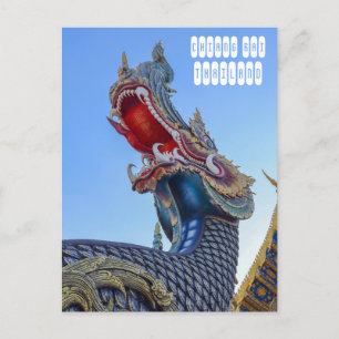 Blauwe Tempel in Chiang Rai Thailand Briefkaart