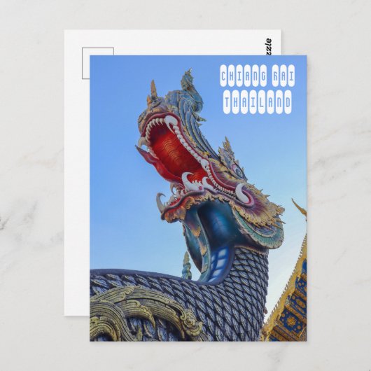 Blauwe Tempel in Chiang Rai Thailand Briefkaart (Voorkant / Achterkant)