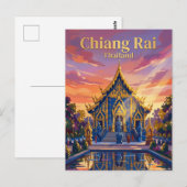 Blauwe Tempel Thailand Briefkaart (Voorkant / Achterkant)