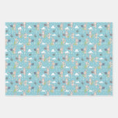 Blauwe tennisbunny aanpasbaar inpakpapier vel (Voorkant 3)