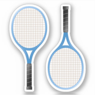 Blauwe tennisracketstickers sticker