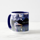 blauwe tête à tête mok (Voorkant links)
