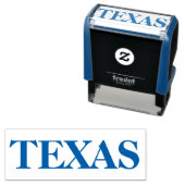 Blauwe Texas staat genoemd Rubber zelf inkt stempe Zelfinktende Stempel (In situ)