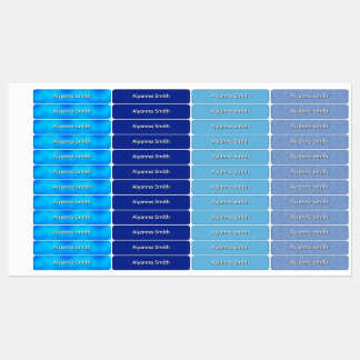 Blauwe Texturen Jongen en Meisje Terug naar School Labels