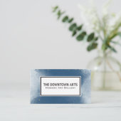 Blauwe textuur Achtergrond | Goudsoorten Visitekaartje (Staand voorkant)