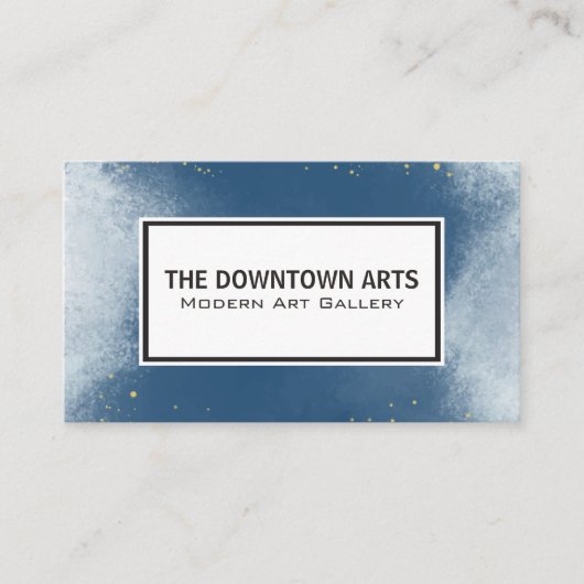 Blauwe textuur Achtergrond | Goudsoorten Visitekaartje (Voorkant)