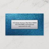 Blauwe textuur Achtergrond Visitekaartje (Achterkant)