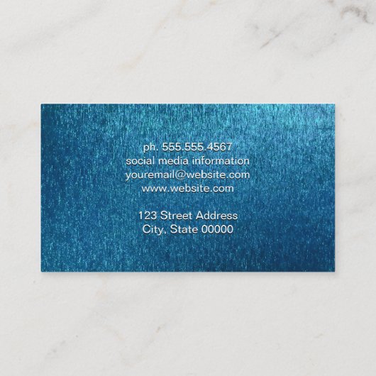 Blauwe textuur Achtergrond Visitekaartje (Achterkant)
