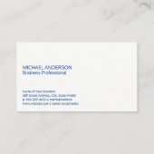 Blauwe textuur | Golden Metallic geborsteld Visitekaartje (Achterkant)