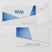 Blauwe textuur | Moderne kleurenblokken Visitekaartje (Voorkant / Achterkant)