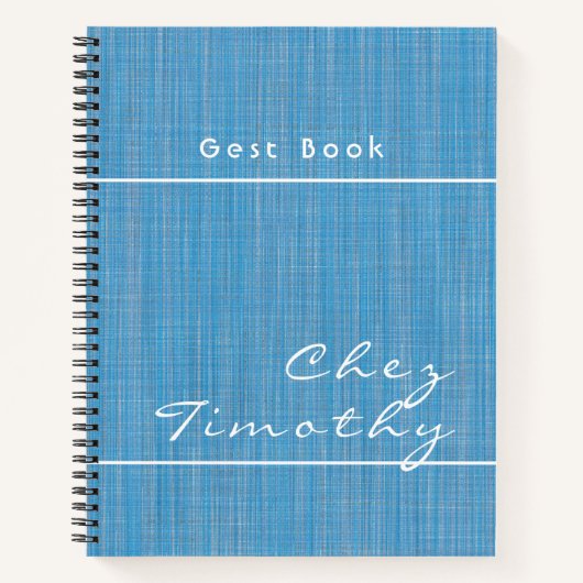 Blauwe textuur notitieboek (Voorkant)