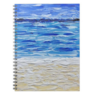 Blauwe Textuur Strand Kunstprint Notitieboek