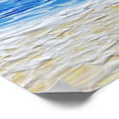 Blauwe Textuur Strand Kunstprint  Poster (Hoek)