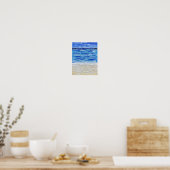 Blauwe Textuur Strand Kunstprint  Poster (Keuken)