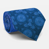 Blauwe textuur stropdas (Opgerold)