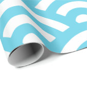 Blauwe textuur van golven oceaan cadeaupapier (Rol Hoek)