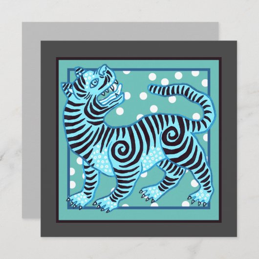 Blauwe Thaise tijger (Voorkant / Achterkant)