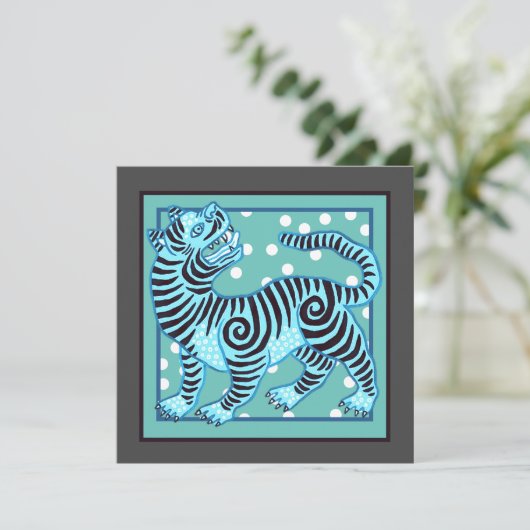 Blauwe Thaise tijger (Staand voorkant)