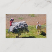 Blauwe Thanksgiving Dag Turkije Visitekaartje (Achterkant)