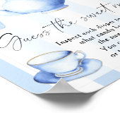 Blauwe thee party - raad de zoete puinhoop poster (Hoek)