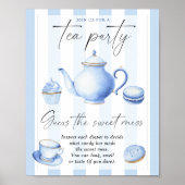 Blauwe thee party - raad de zoete puinhoop poster (Voorkant)