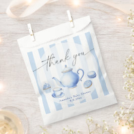 Blauwe Theepartij Baby Shower Bedankt Bedankzakje