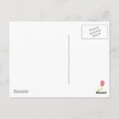 Blauwe theepot Roze Rose Bloesem Illustratie Briefkaart (Achterkant)