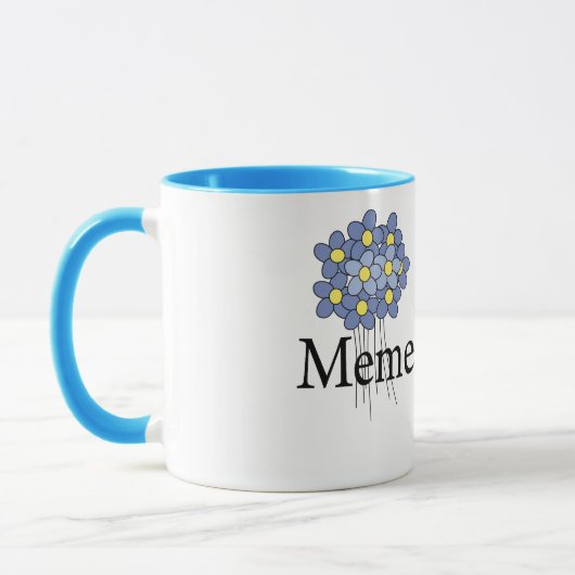  blauwe thema T-shirt Mok (Links)