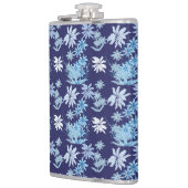 Blauwe-themaflora patronen heupfles (Links)