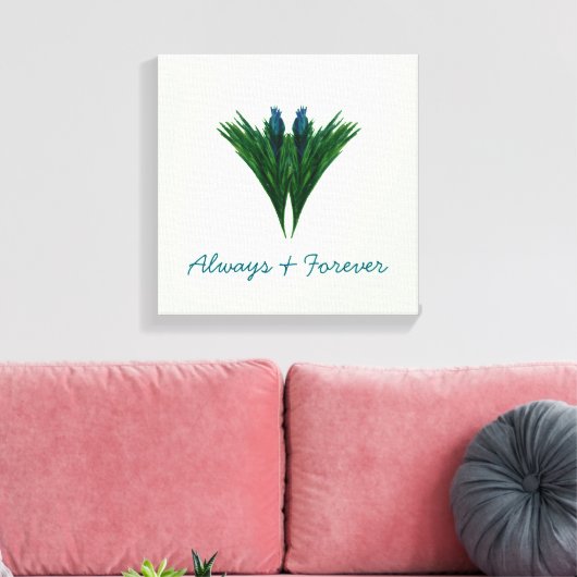Blauwe Thistle - Altijd en altijd - Canvas (Insitu (Woonkamer))